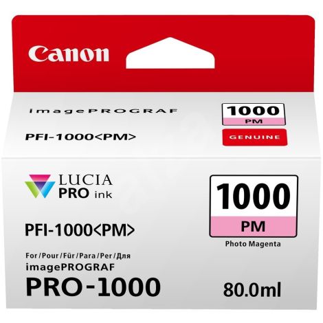 Cartridge Canon PFI-1000PM, foto purpurová (photo magenta), originál