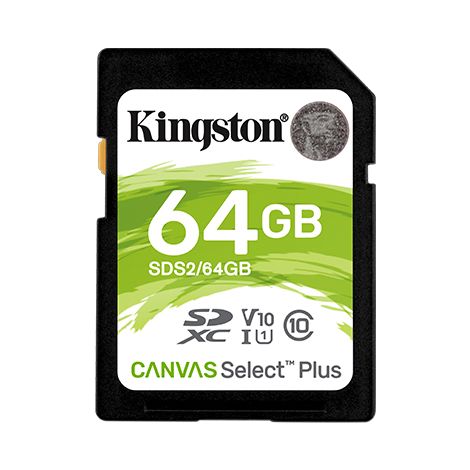 Kingston Canvas Select Plus U1/SDXC/64GB/100MBps/UHS-I U1/Class 10 SDS2/64GB