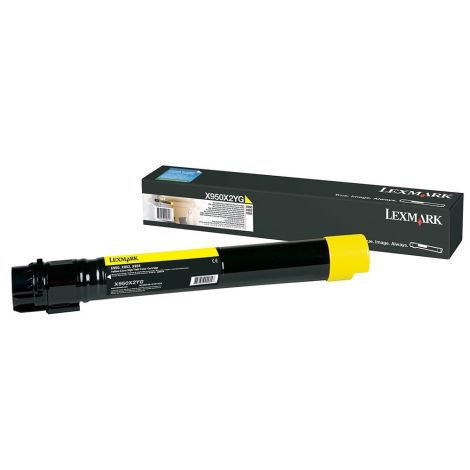 Toner Lexmark X950X2YG (X950), žltá (yellow), originál