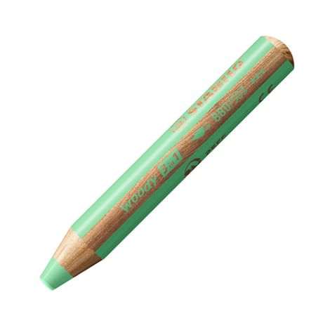 Farbička, vodovka a voskovka - STABILO woody 3 v 1 - pastelová zelená
