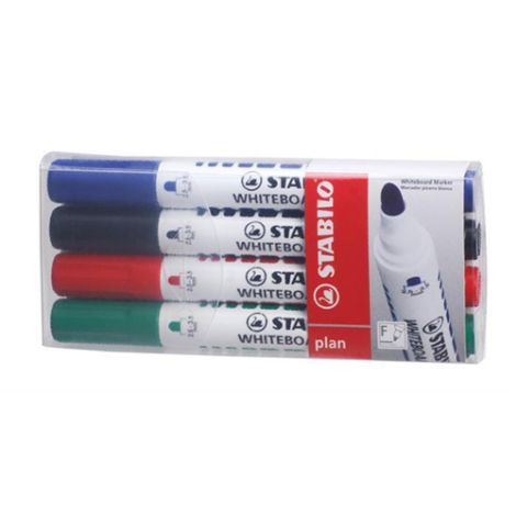 Popisovač na tabule, 2,5-3,5 mm, kuželový hrot, STABILO "Plan", mix farieb