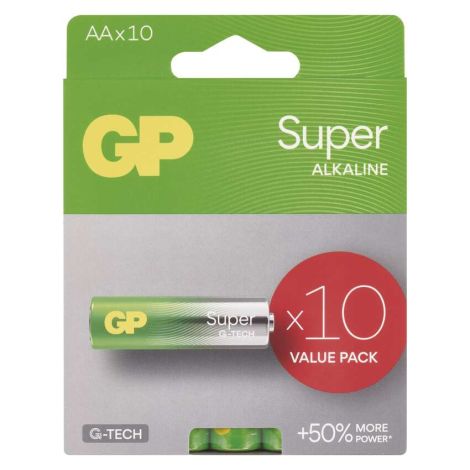 GP Alkalická batéria SUPER AA (LR6) - 10ks 1013221001