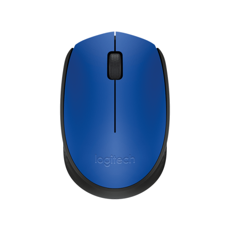 Logitech M171/Kancelárska/Optická/1 000 DPI/Bezdrôtová USB/Čierna-modrá 910-004640