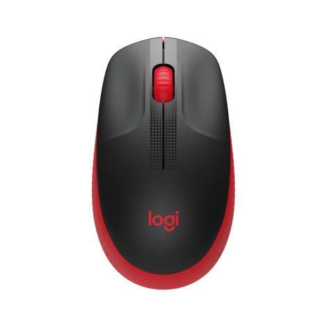 Logitech M190/Kancelárska/Optická/1 000 DPI/Bezdrôtová USB/Čierna-červená 910-005908