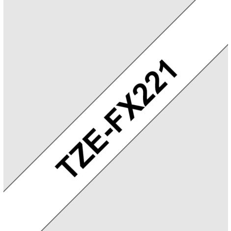TZE-FX221, biela/čierna, 9 mm, s flexibilnou páskou TZEFX221