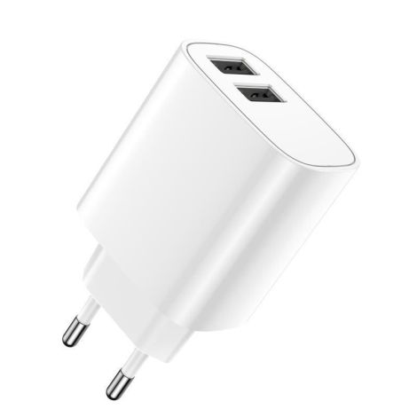 Nabíjačka do siete Forever 2xUSB 2,4A LS-03 biela GSM113212