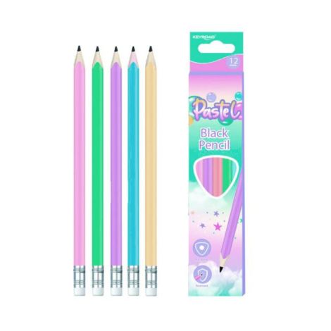 Sada ceruziek KEYROAD Pastel color collection! 12 ks, mix farieb 