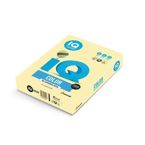 Farebný papier IQ color žltá pastelová YE23, A4, 80g 