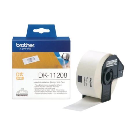 Samolepiace etikety Brother DK-11208 38 x 90 mm adresné veľké biele