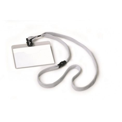 Visačka so sivým remienkom DURABLE 90x60mm 10ks 