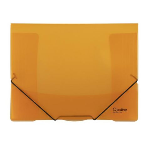 Plastový obal s gumičkou Karton PP Opaline, oranžový 