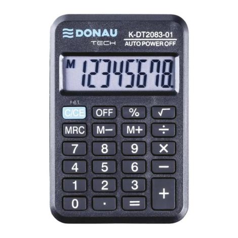 Kalkulačka Donau Tech K-DT2083-01 vrecková čierna 