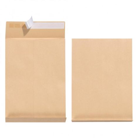 Taška B4 Herlitz s X dnom a odtrhávacou páskou 250 x 353 mm 130g hnedá 5ks 