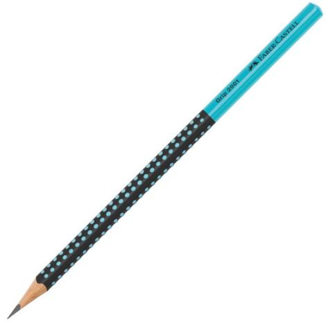 Ceruzka Grip 2001/HB Two Tone čierna/tyrkysová 12ks 