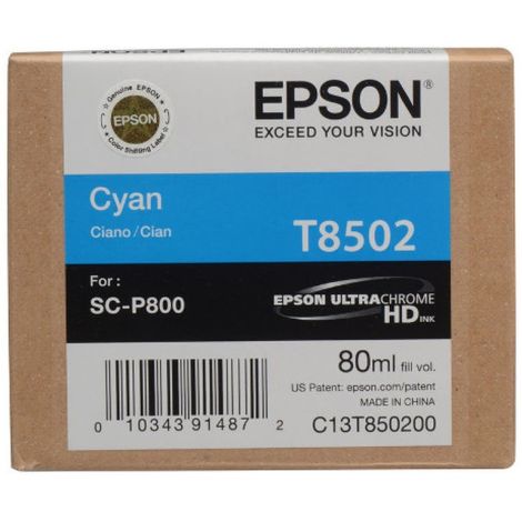 Cartridge Epson T8502, azúrová (cyan), originál