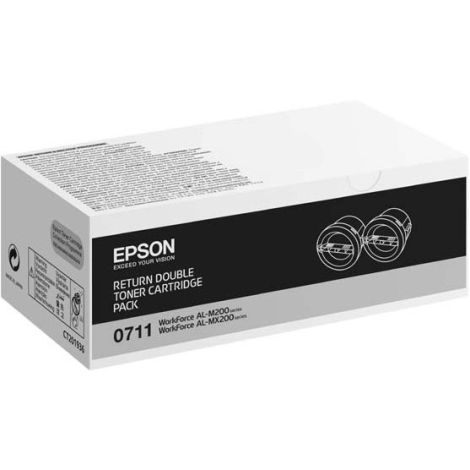 Toner Epson C13S050711 (AL-M200), dvojbalenie, čierna (black), originál