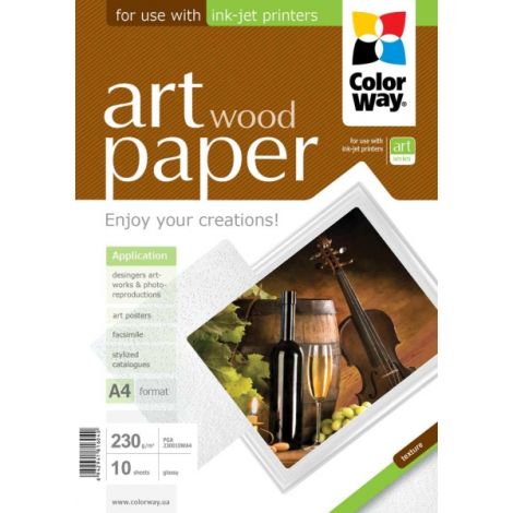 Fotopapier - A4 / 230g - lesklý, textúra drevo, 10 ks v balení
