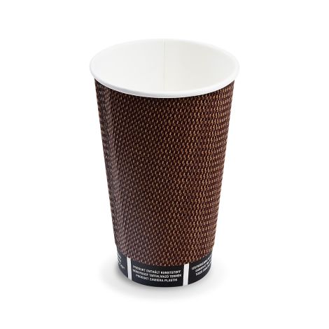 Papierový pohár (PAP/PE) PREMIUM Ø90mm 510ml `0,4L/16oz/XL` [25 ks]