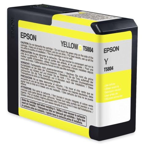 Cartridge Epson T5804, žltá (yellow), originál