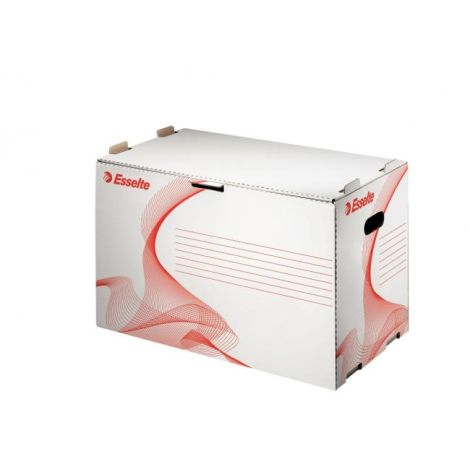 Archívna krabica na zakladače Esselte biela/červená 530x343x311 mm