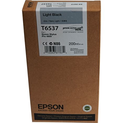 Cartridge Epson T6537, svetlá čierna (light black), originál