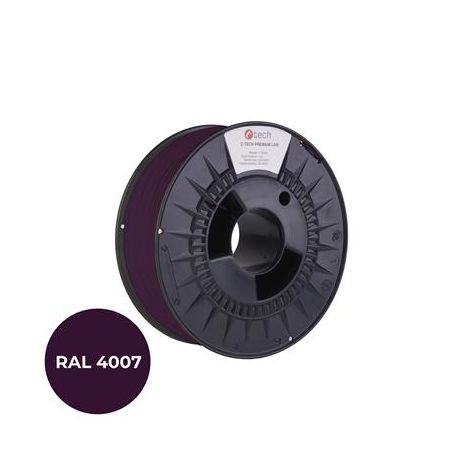 Tlačová struna (filament) C-TECH PREMIUM LINE, PLA, purpurová fialková, RAL4007, 1,75mm, 1kg 3DF-P-PLA1.75-4007