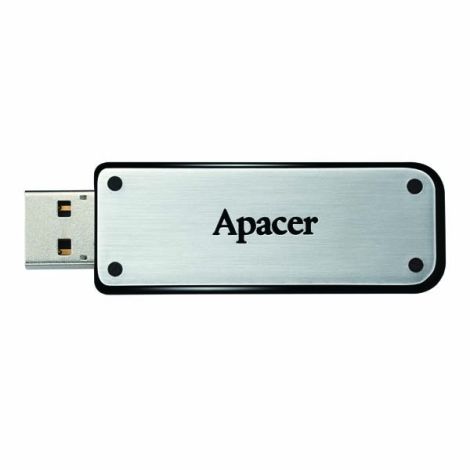 Apacer USB flash disk, 2.0, 16GB, AH328, strieborný, AP16GAH328S-1, s výsuvným konektorom