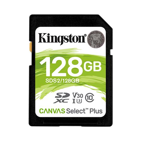 Kingston Canvas Select Plus U3/SDXC/128GB/100MBps/UHS-I U3/Class 10 SDS2/128GB