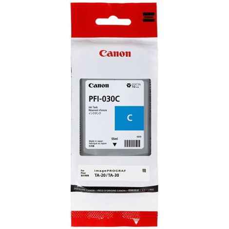 Cartridge Canon PFI-030C, 3490C001, azúrová (cyan), originál