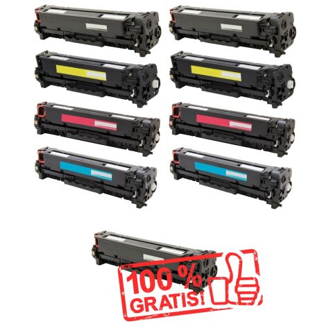 Toner 2 x HP CE410X, CE411A, CE412A, CE413A (305A) + CE410X ZADARMO, multipack, alternatívny
