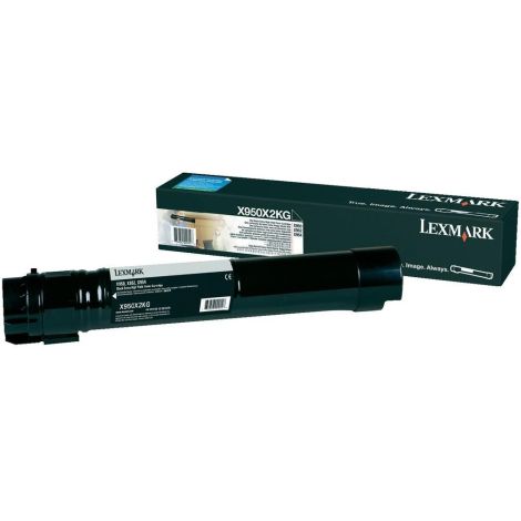 Toner Lexmark X950X2KG (X950), čierna (black), originál