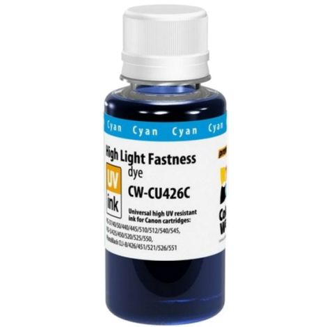 Atrament pre kazetu Canon CLI-8C, dye, odolný voči UV, azúrová (cyan)
