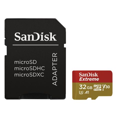 SanDisk Extreme/micro SDHC/32GB/100MBps/UHS-I U3/Class 10/+ Adaptér SDSQXAF-032G-GN6MA