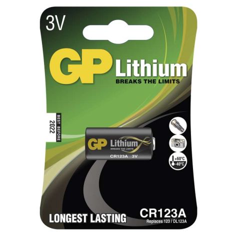 Lítiová batéria GP CR123A - 1ks 1022000111