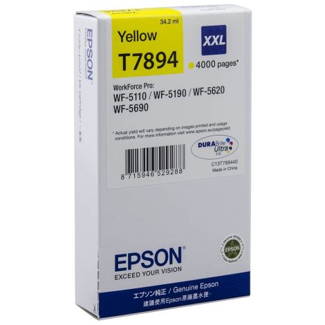 Cartridge Epson T7894, žltá (yellow), originál