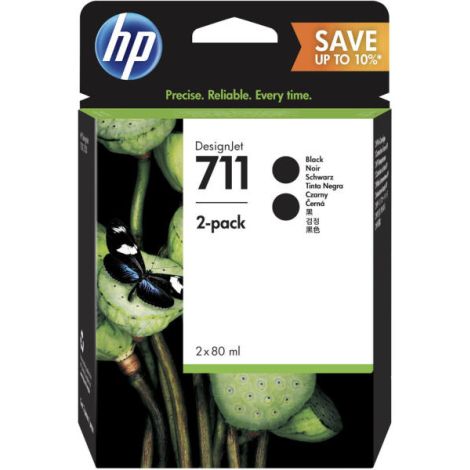 Cartridge HP 711 (P2V31A), dvojbalenie, čierna (black), originál