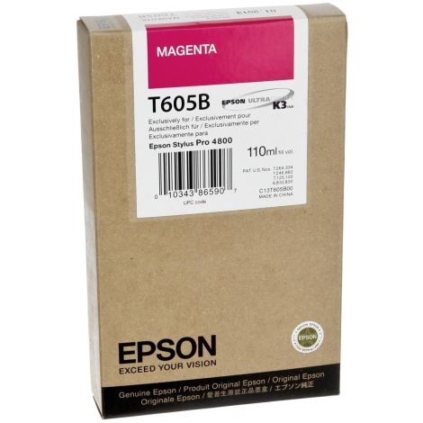 Cartridge Epson T605B, purpurová (magenta), originál