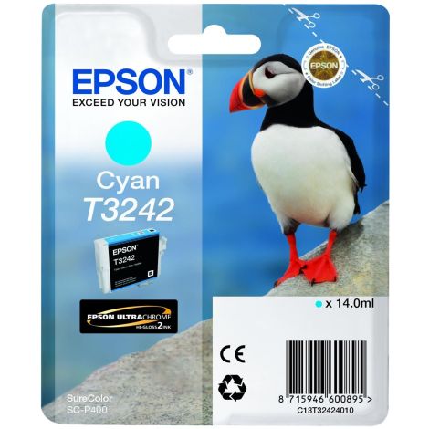 Cartridge Epson T3242, azúrová (cyan), originál