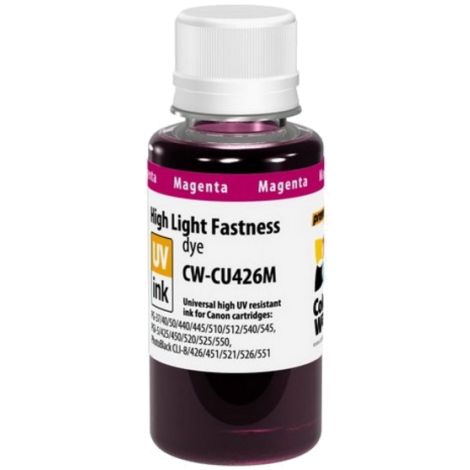 Atrament pre kazetu Canon CL-511M, dye, odolný voči UV, purpurová (magenta)