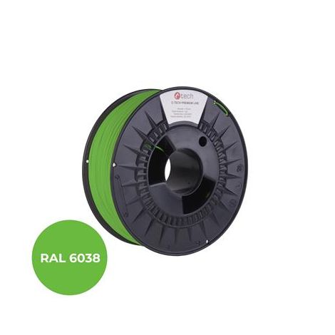 Tlačová struna (filament) C-TECH PREMIUM LINE, ABS, luminiscenčná zelená, RAL6038, 1,75mm, 1kg 3DF-P-ABS1.75-6038