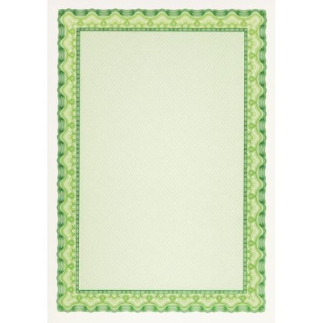 Certifikačný papier APLI A4, zelený, 115 g, 25 hárkov