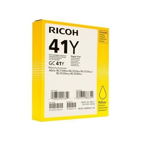 Cartridge Ricoh GC41HY, 405764, žltá (yellow), originál