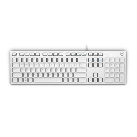 Dell klávesnica, multimediálna KB216, GER biela 580-ADHW