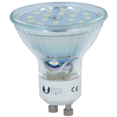 LED žiarovka GU10, 4,5W, 230V, 3000K, biela teplá