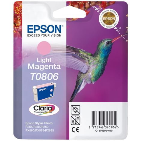Cartridge Epson T0806, svetlá purpurová (light magenta), originál