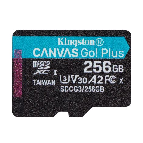 Kingston Canvas Go Plus A2/micro SDXC/256 GB/170 MBps/UHS-I U3 / Class 10 SDCG3/256GBSP
