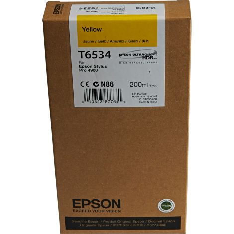 Cartridge Epson T6534, žltá (yellow), originál