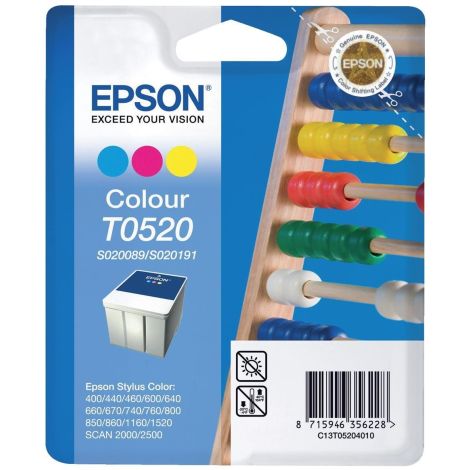 Cartridge Epson T0520, farebná (tricolor), originál