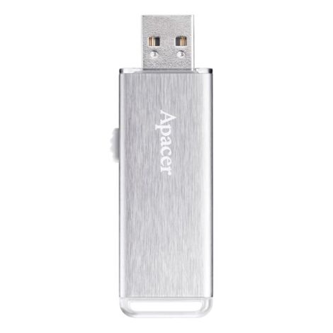 Apacer USB flash disk, USB 2.0, 16GB, AH33A, strieborný, AP16GAH33AS-1, USB A, s výsuvnou krytkou