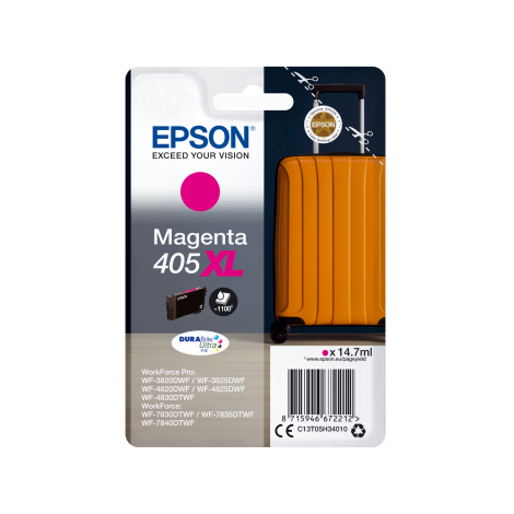 Cartridge Epson 405XL, T05H3, C13T05H34010, purpurová (magenta), originál